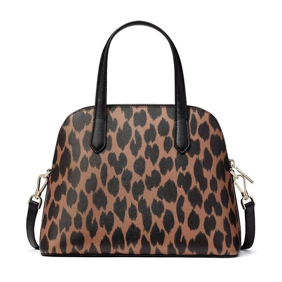 New Kate Spade Schuyler Medium Dome Satchel Spotted Leopard Animal Print - Picture 3 of 5